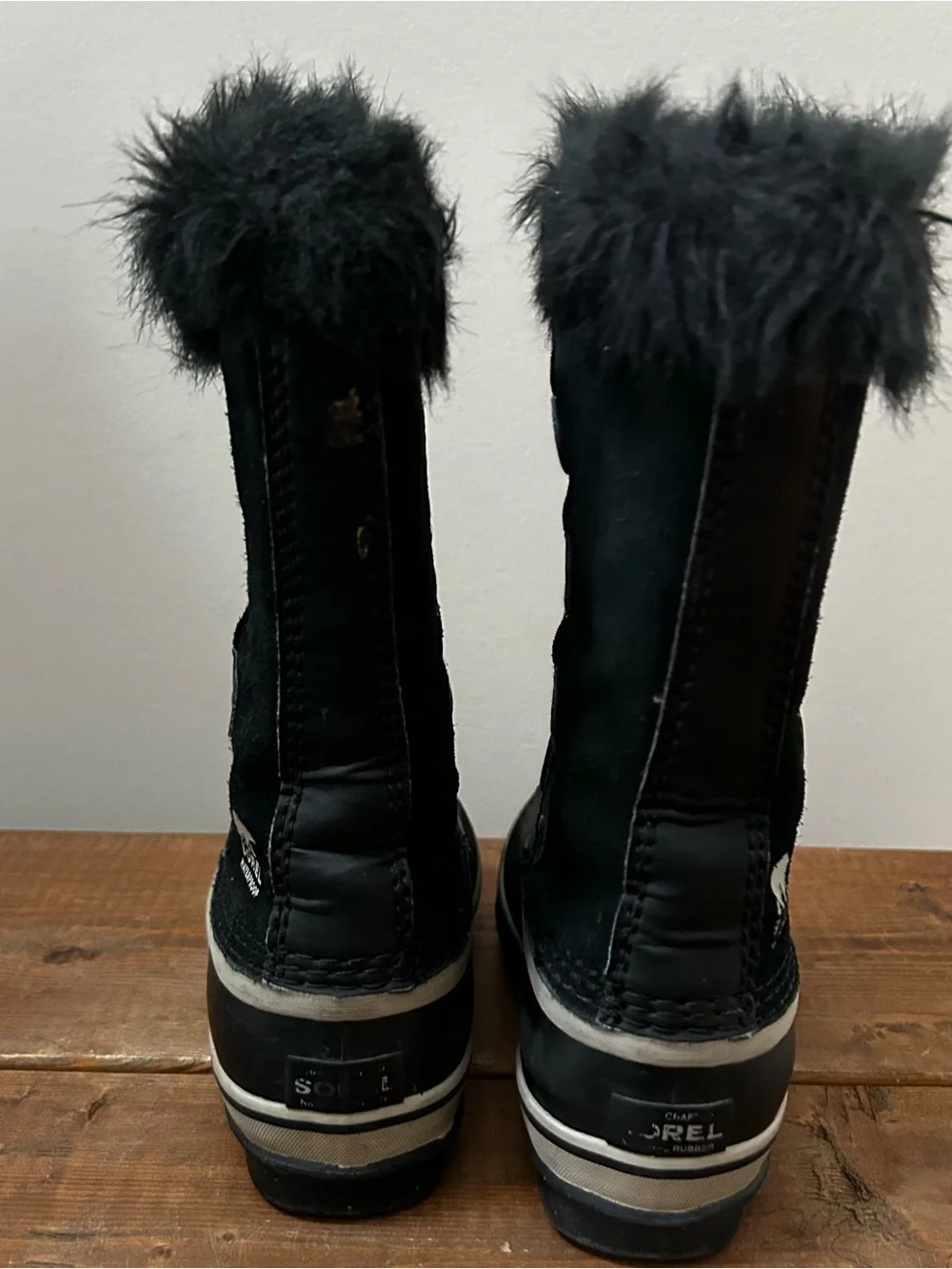 Youth Sorel Joan of Arctic Winter Snow Boots Black Girls Size 2
